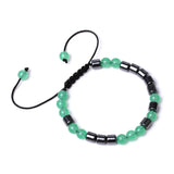 10pcs Braided Hematite Chakra Stone Bead Bracelet Strand Women Jewelry