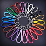 10pcs Braided Leather Keychain Woven Key Chain DIY Pendant Car Key Ring