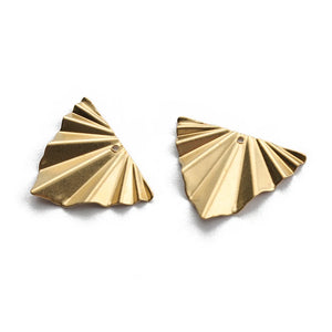10pcs Brass Charms 29x22mm Triangle Leaf Charms Pendant for Jewelry Making
