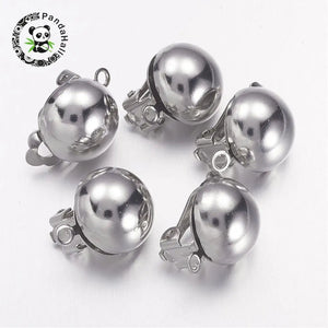 10pcs Brass Clip-on Earring Components 20x13mm Hole: 3mm
