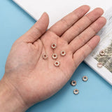 10pcs Brass CZ European Beads Charm Spacer for DIY Jewelry Making 8x3mm