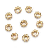 10pcs Brass CZ European Beads Charm Spacer for DIY Jewelry Making 8x3mm