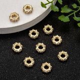 10pcs Brass CZ European Beads 8x3mm DIY Jewelry Making