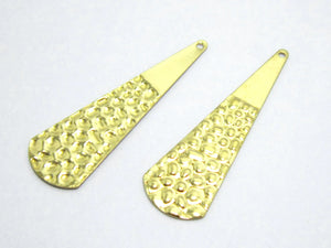 10pcs Brass Drop Charm, Brass Earrings Charm, 46x14mm