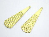 10pcs Brass Drop Charm, Brass Earrings Charm, 46x14mm
