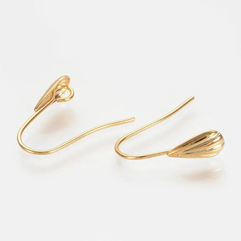 10pcs Brass Earring Hooks 16x17x5mm 0.5mm Pin Jewelry Making Findings