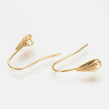 10pcs Brass Earring Hooks 16x17x5mm 0.5mm Pin Jewelry Making Findings