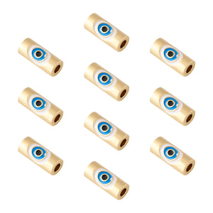 10pcs Brass Enamel Evil Eye Spacer Beads Halloween Easter Jewelry Making