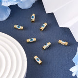 10pcs Brass Enamel Evil Eye Spacer Beads Halloween Easter Jewelry Making