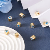 10pcs Brass Enamel Evil Eye Spacer Beads Halloween Easter Jewelry Making