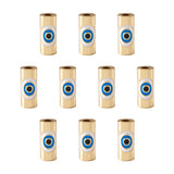 10pcs Brass Enamel Evil Eye Spacer Beads Halloween Easter Jewelry Making