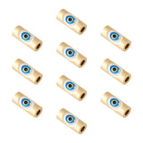 10pcs Brass Enamel Evil Eye Spacer Beads Halloween Easter Jewelry Making