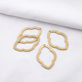 10pcs Brass Geometric Charms Hollow Lips Gourd Shape Pendant DIY Jewelry Making