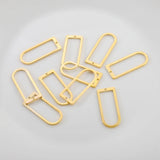 10pcs Brass Plated Geometric Charms for DIY Jewelry Making
