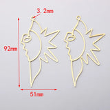 10pcs Brass Large Sun Human Face Charms Pendant Jewelry Findings