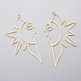 10pcs Brass Large Sun Human Face Charms Pendant Jewelry Findings