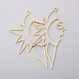 10pcs Brass Large Sun Human Face Charms Pendant Jewelry Findings