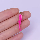 10pcs Brass Lighting Bolt Pendants Charms With Enamel 7x29mm for Jewelry Making