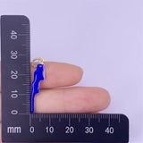 10pcs Brass Lighting Bolt Pendants Charms With Enamel 7x29mm for Jewelry Making