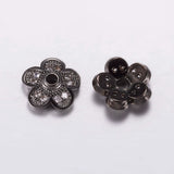 10pcs Brass CZ Bead Cap for DIY Jewelry Bracelet Choker Making Supplies