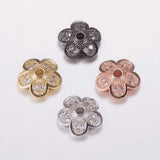 10pcs Brass CZ Bead Cap for DIY Jewelry Bracelet Choker Making Supplies