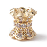 10pcs Brass CZ Double Sided Bead Caps Women Jewelry DIY