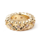 10pcs Brass CZ European Beads Large Hole Ring 10x3mm