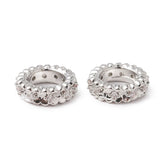 10pcs Brass CZ European Beads Large Hole Ring 10x3mm