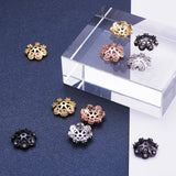 10pcs Brass CZ Flower Bead Caps for Jewelry Making 12x4mm