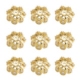 10pcs Brass CZ Flower Bead Caps for Jewelry Making 12x4mm