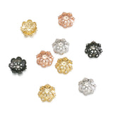 10pcs Brass CZ Multi-Petal Bead Cap Jewelry Findings 12x4mm