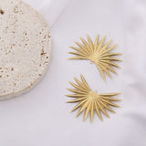 10pcs Brass Palm Leaf Charms Sun Flower Pendant DIY Earrings Necklace Jewelry