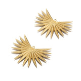 10pcs Brass Palm Leaf Charms Sun Flower Pendant DIY Earrings Necklace Jewelry