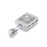 10pcs Brass Pave CZ Box Clasps 3-Strand Multi-Strand 6-Hole for DIY Jewelry