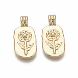 10pcs Oval Brass Earring Charms Real 18K Plated for DIY Bracelet