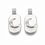 10pcs Oval Brass Earring Charms Real 18K Plated for DIY Bracelet