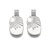 10pcs Oval Brass Earring Charms Real 18K Plated for DIY Bracelet