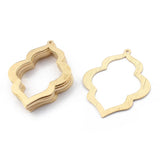 10pcs Brass Dull Charms Open Symmetrical Pendant DIY Earring Jewelry Making