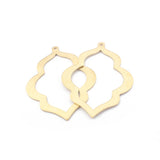 10pcs Brass Dull Charms Open Symmetrical Pendant DIY Earring Jewelry Making