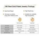 10pcs Oval Brass Stud Earring Settings 18K Plated 12mm