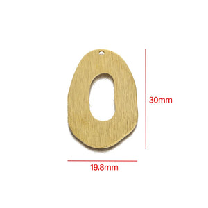 10pcs Brass Geometry Oval Hollow Charms for DIY Earring Necklace Making