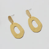 10pcs Brass Geometry Oval Hollow Charms for DIY Earring Necklace Making