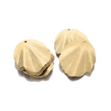 10pcs Brass Textured Shell Charms Wave Fan Shape Leaf Charms Pendant