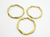 10pcs Brass Twisted Round Circle 30mm Welded Raw Brass Rings R644