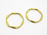 10pcs Brass Twisted Round Circle 30mm Welded Raw Brass Rings R644