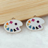 10pcs Artist Palette Charms Tibetan Silver Pendants DIY Craft