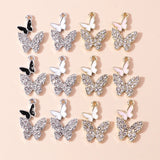 10pcs Clear Crystal Butterfly Charms for DIY
