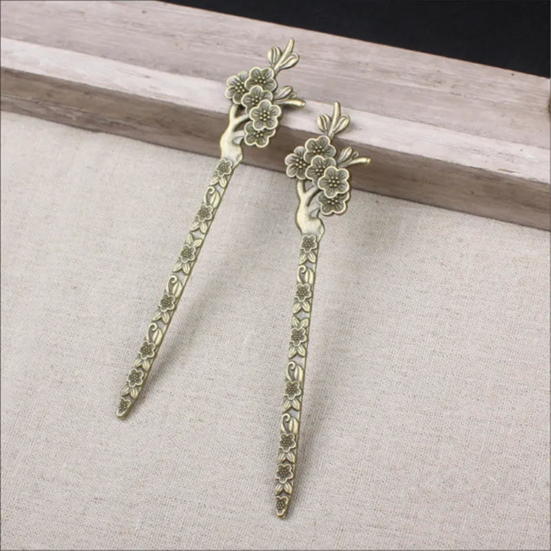10pcs Bronze Vintage Hair Sticks Headbands For Women Elegance Lady Hairpins