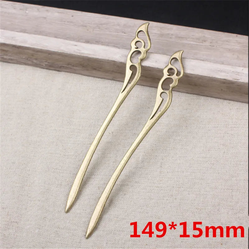 10pcs Bronze Vintage Hair Sticks Headbands For Women Elegance Lady Hairpins