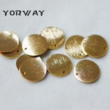 10pcs Brushed Disc Circle Charms 12/ 15/ 18mm Round Coin Charms